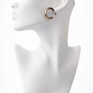 Two-Tone Stainless Steel Hoop Earrings | Gold & Silver | Minimalist Hoops